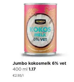 Jumbo Jumbo kokosmelk 6% vet aanbieding