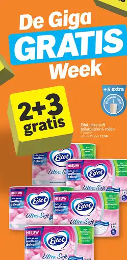 Albert Heijn Edet ultra soft toiletpapier 6 rollen aanbieding