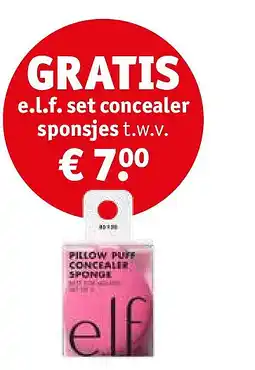 Kruidvat e.l.f. set concealer sponsjes aanbieding