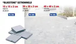 Hubo Bluestone terrastegel 15x15x2 cm 0,02m² getrommeld blauwe hardsteen aanbieding