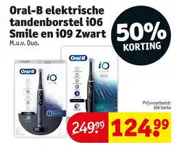 Kruidvat Oral-B elektrische tandenborstel iO6 Smile en iO9 Zwart aanbieding