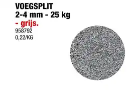 Hubo VOEGSPLIT 2-4 mm - 25 kg - grijs aanbieding