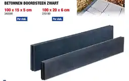 Hubo Boordsteen 100x15x5 cm zwart aanbieding