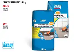 Hubo Knauf Premium Flex-tegellijm 15kg grijs aanbieding
