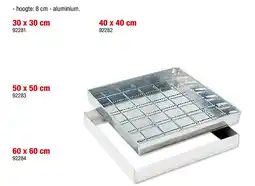 Hubo Klinkerdeksel 30x30 cm aluminium aanbieding