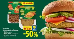 Lidl Vegan gehakt of burger aanbieding