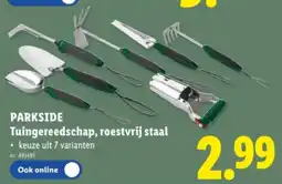 Lidl Tuingereedschap, roestvrij staal aanbieding