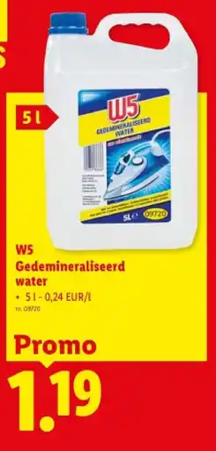 Lidl Gedemineraliseerd water aanbieding