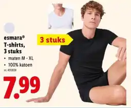 Lidl T-shirts, 3 stuks aanbieding