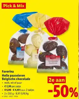 Lidl Holle paaseieren Belgische chocolade aanbieding