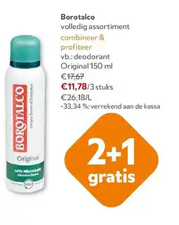 OKay Borotalco deodorant Original 150 ml aanbieding