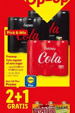 Lidl Cola regular of zero sugar aanbieding