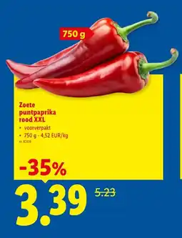 Lidl Zoete puntpaprika rood XXL aanbieding