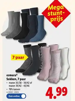 Lidl Sokken, 7 paar aanbieding