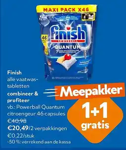 OKay Finish Powerball Quantum citroengeur 46 capsules aanbieding