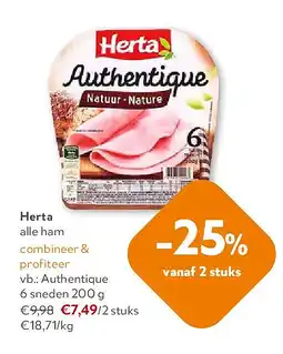 OKay Herta Authentique 6 sneden 200 g aanbieding
