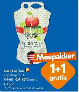 OKay Juice For You appelsap 1,5 L aanbieding