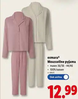 Lidl Mousseline pyjama aanbieding