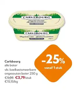 OKay Carlsbourg koelkastsmeerbare ongezouten boter 250 g aanbieding
