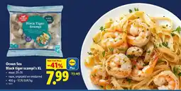 Lidl Black tiger scampi's XL aanbieding
