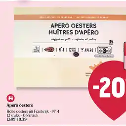 Delhaize Apero oesters aanbieding