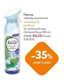 OKay Febreze luchtverfrisser Ochtend Dauw 185 ml aanbieding