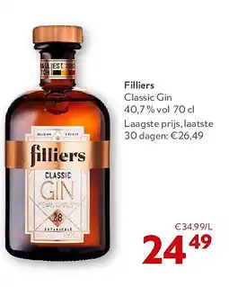 OKay Filliers Classic Gin 40,7 % vol 70 cl aanbieding