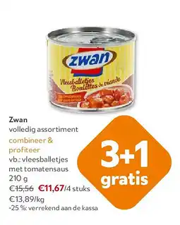 OKay Zwan vleesballetjes met tomatensaus 210 g aanbieding