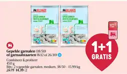Delhaize Gepelde garnalen (38/50) of garnaalstaarten (8/12 of 26/30) aanbieding