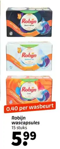 Wibra Robijn wascapsules aanbieding