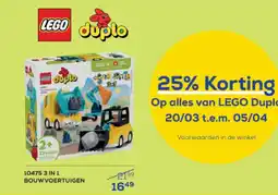 Supra Bazar LEGO 3 in 1 Bouwvoertuigen aanbieding