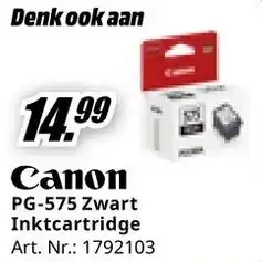 MediaMarkt Canon PG-575 Zwart Inktcartridge aanbieding