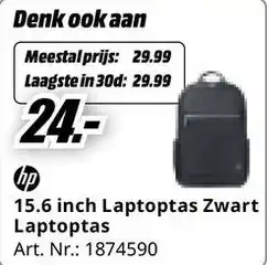 MediaMarkt 15.6 inch Laptoptas Zwart Laptoptas hp aanbieding