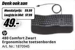 MediaMarkt 480 Comfort Zwart Ergonomische toetsenborden hp aanbieding