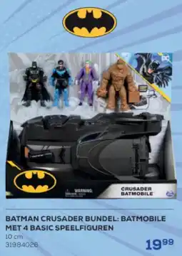 Supra Bazar Batman crusader bundel batmobile met 4 basic speelfiguren aanbieding