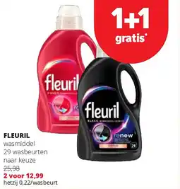 Spar FLEURIL wasmiddel 29 wasbeurten naar keuze aanbieding