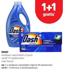 Spar DASH vloeibaar wasmiddel aanbieding
