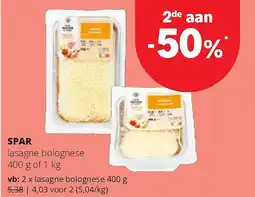 Spar SPAR lasagne bolognese 400 g aanbieding