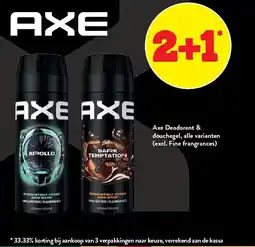 Spar Axe Deodorant & douchegel, alle varianten aanbieding