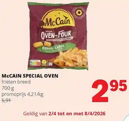 Spar McCAIN SPECIAL OVEN frieten breed 700 g aanbieding