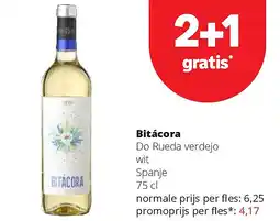 Spar Bitácora Do Rueda verdejo wit Spanje 75 cl aanbieding