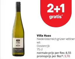 Spar Villa Haas Niederösterreich grüner veltliner wit Oostenrijk 75 cl aanbieding