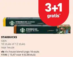 Spar STARBUCKS caps 10 stuks aanbieding
