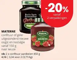 Spar MATERNE confituur aanbieding