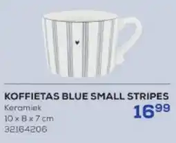Supra Bazar Koffietas blue small stripes aanbieding