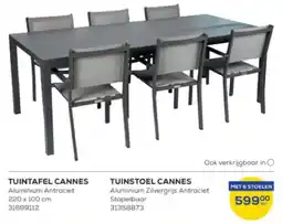 Supra Bazar Tuintafel cannes + tuinstoel cannes aanbieding