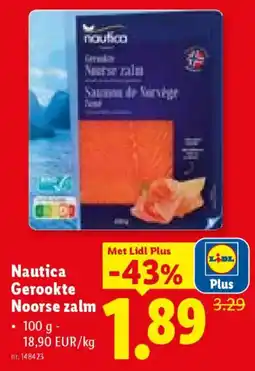 Lidl Nautica Gerookte Noorse zalm aanbieding