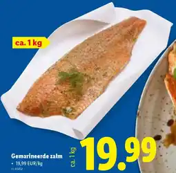 Lidl Gemarineerde zalm aanbieding