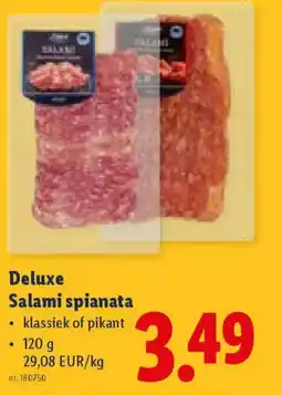 Lidl Deluxe Salami spianata aanbieding