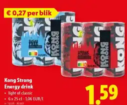Lidl Kong Strong Energy drink aanbieding
